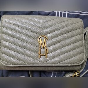 Steve Madden Olive Green Quilted Leather Bag